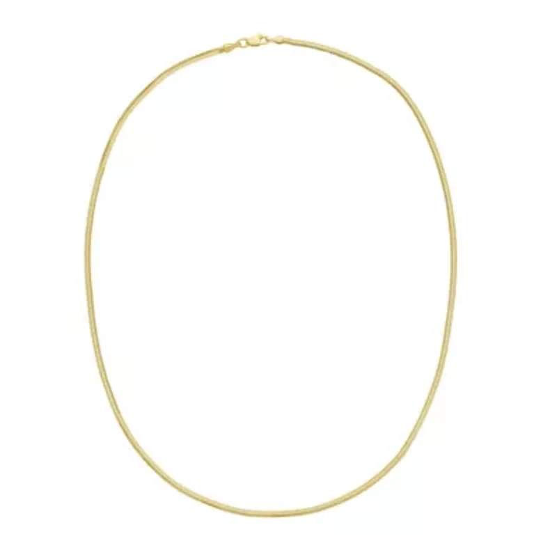 14K 18' Oval Snake Chain with lobster clasp