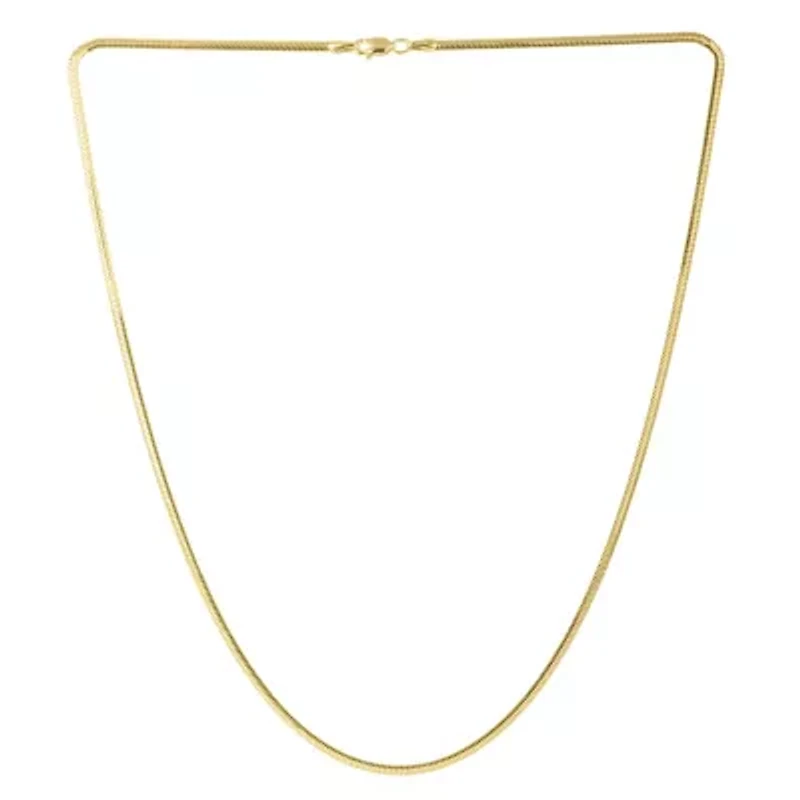 14K 18' Oval Snake Chain with lobster clasp