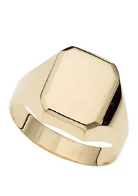 Polished Rectangle Ring in 14k Yellow Gold 