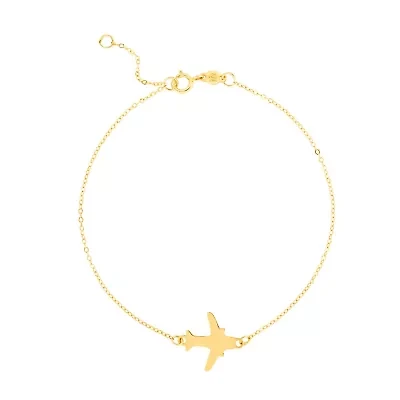 14KT Airplane Bracelet Spring Ring Clasp