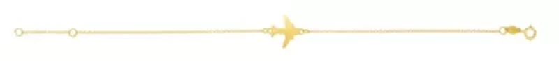14KT Airplane Bracelet Spring Ring Clasp