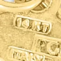 14KT Hexagon Link Bracelet Lobster Clasp