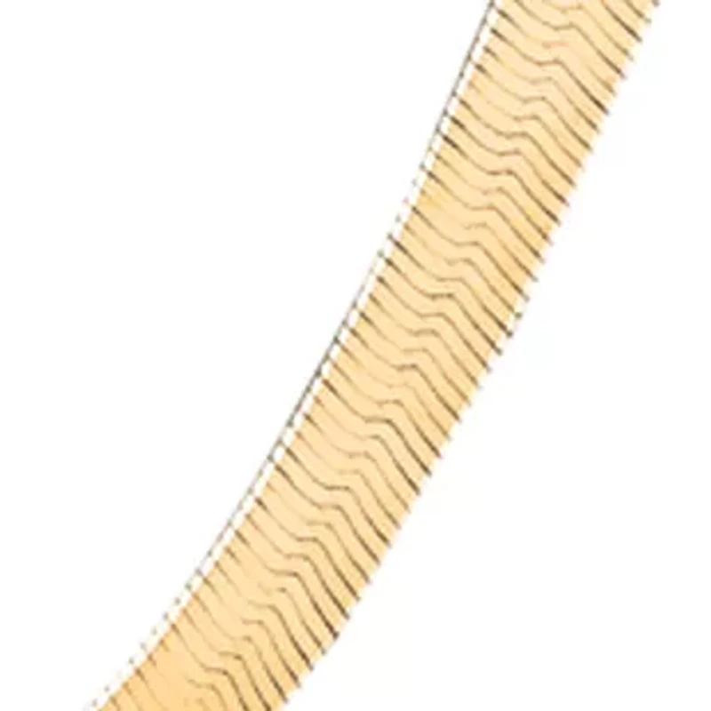 14k Yellow Gold Herringbone Necklace