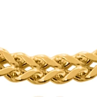 14k Yellow Gold Square Franco Necklace