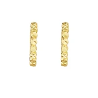 10KY Textured Hoop earring Snap Clasp