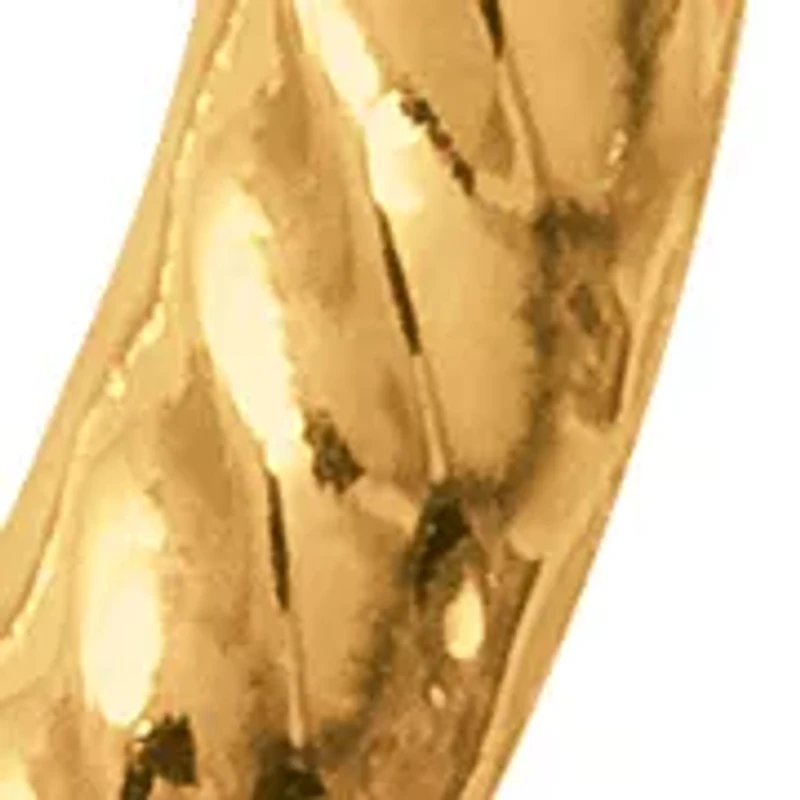 10 Karat Gold Oval Hoop Earring