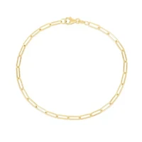 10K Yellow Gold  Paperclip Bracelet