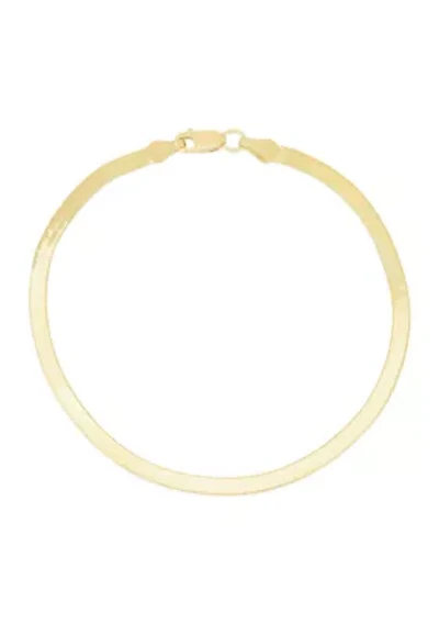 10KY Yellow Gold Herringbone Bracelet