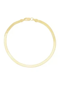 10KY Yellow Gold Herringbone Bracelet