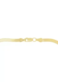 10KY Yellow Gold Herringbone Bracelet