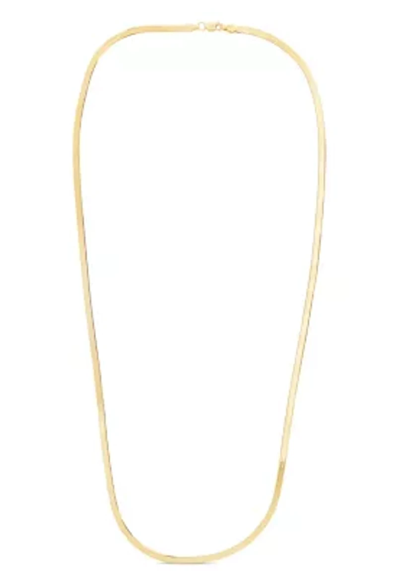 Yellow Gold Herringbone Chain