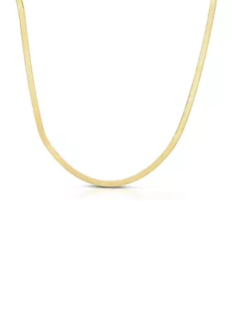 Yellow Gold Herringbone Chain