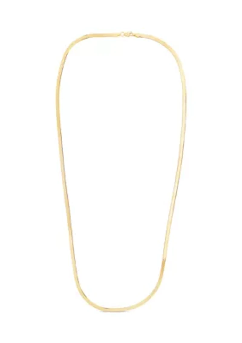 Yellow Gold Herringbone Chain