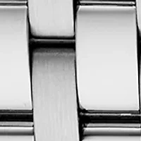 Essentials Sterling Silver Digital Black and Red Dial Watch