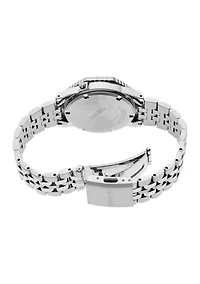 Essentials Stainless Silver Digital White Dial Watch