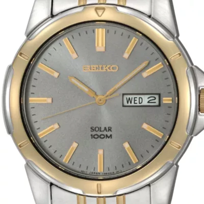 Men's 100 Meter Two Tone Functional Solar Watch