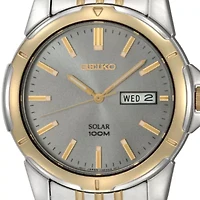 Men's 100 Meter Two Tone Functional Solar Watch
