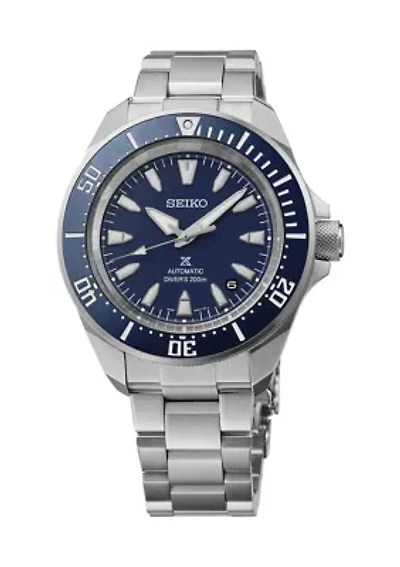 Prospex, Automatic, Blue Dial and Blue Bezel, Sterling Silver Case and Bracelet