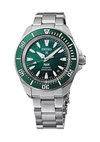 Prospex, PADI SE, Automatic, Green Dial and Green Bezel, Sterling Silver Case and Bracelet
