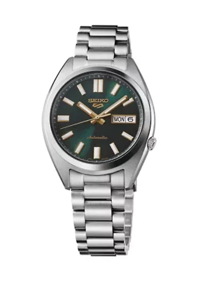 Stainless Steel 5 Sports Green Dial Watch
