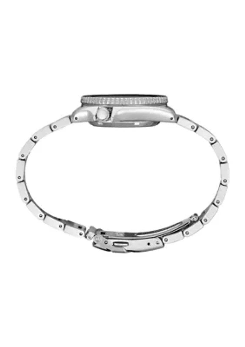 Men's 5 Sports Stainless Steel Black Dial Watch