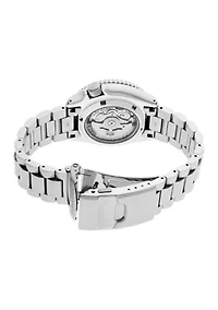 Seiko 5 Sports, Automatic Movement, Sterling Silver Case & Bracelet, Blue Dial Watch