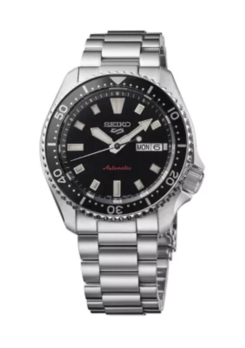 Seiko 5 Sports, Automatic Movement, Sterling Silver Case & Bracelet