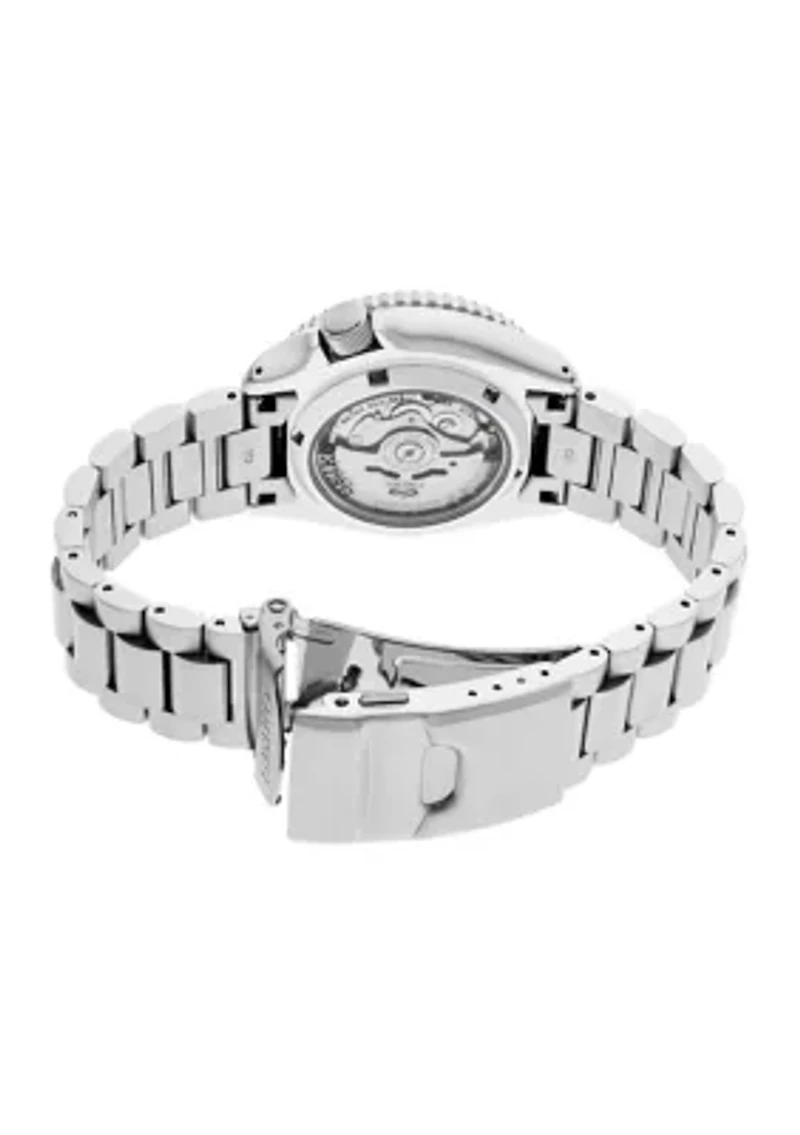 Seiko 5 Sports, Automatic Movement, Sterling Silver Case & Bracelet
