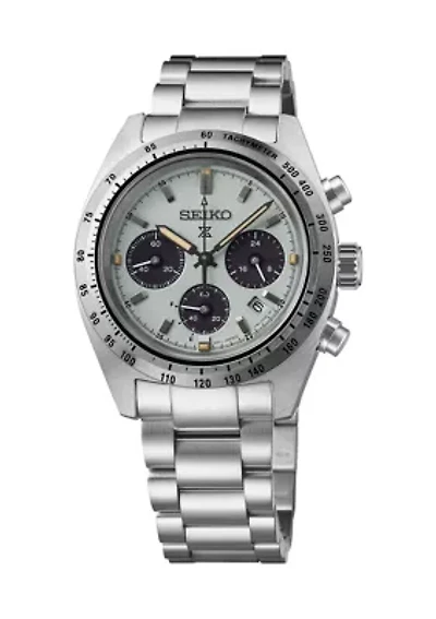 Prospex Speedtimer Sterling Silver Solar Chronograph Green Dial Watch