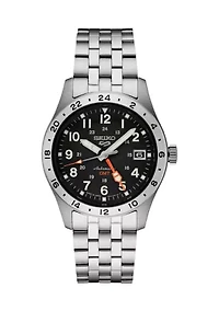 Seiko 5 Sports Stainless Steel Automatic Black Dial Watch