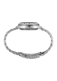 Seiko 5 Sports Stainless Steel Automatic GMT White Dial Watch