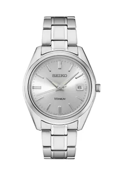 40 Millimeter Quartz Stainless Steel Date Display Watch