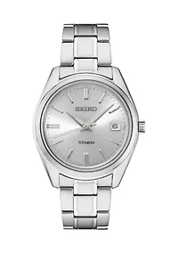40 Millimeter Quartz Stainless Steel Date Display Watch