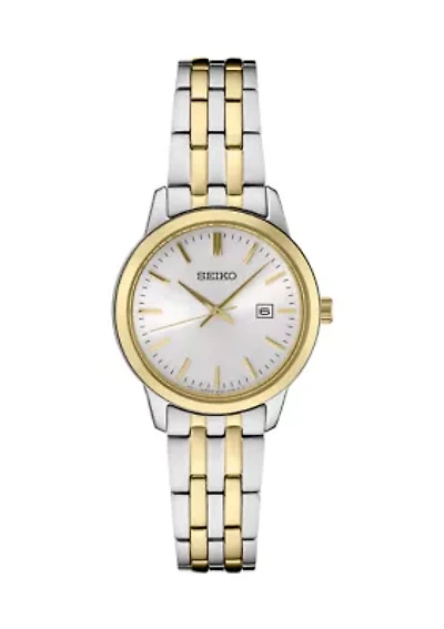 Millimeter Quartz Two Tone Date Display Watch