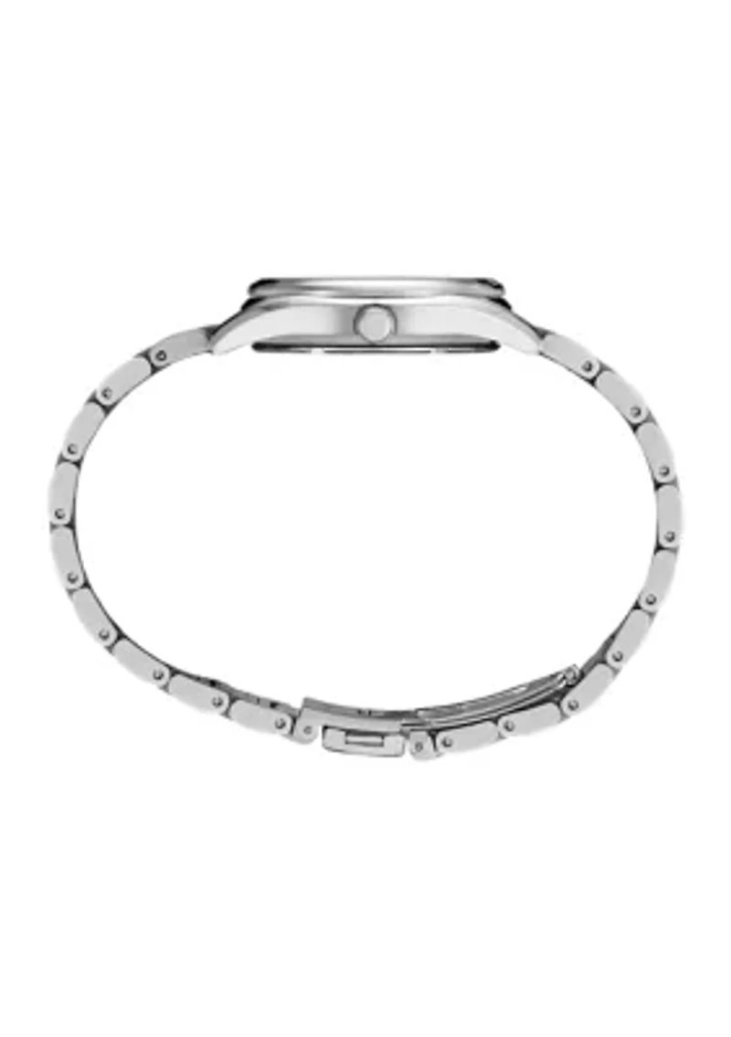 Stainless Steel Diamond Blue Watch