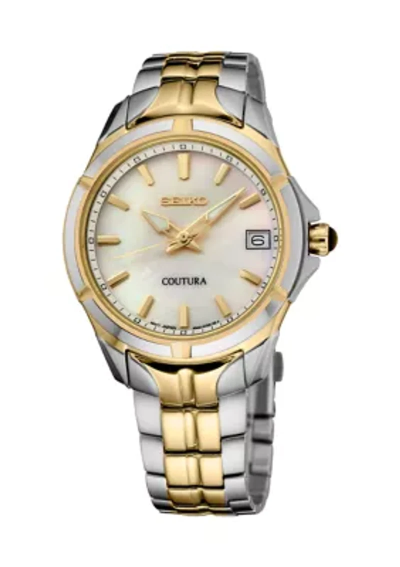 Coutura Two Tone Mother of Pearl Dial Watch