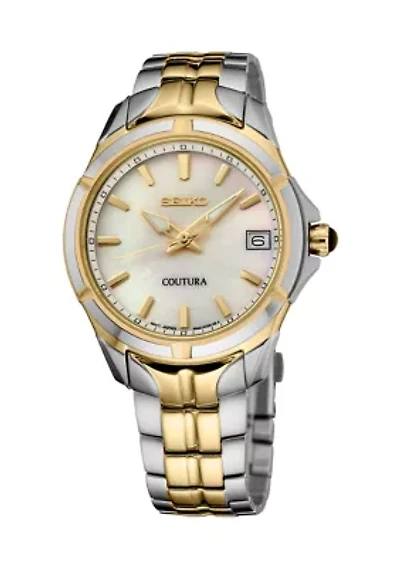 Coutura Two Tone Mother of Pearl Dial Watch