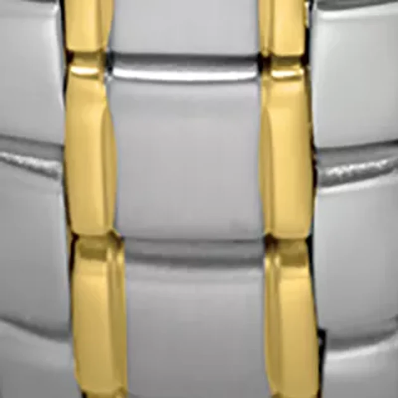 Women's Two Tone Crystal Bezel Dress Watch