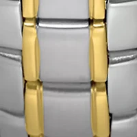 Women's Two Tone Crystal Bezel Dress Watch