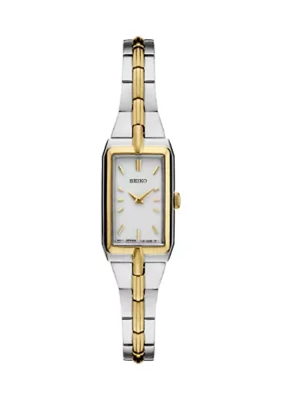Two Tone Silver Dial Stainless Steel Bracelet Watch