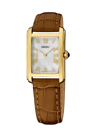 Essentials Watch with Leather Strap