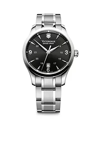 Alliance Large Black Dial Bracelet Watch