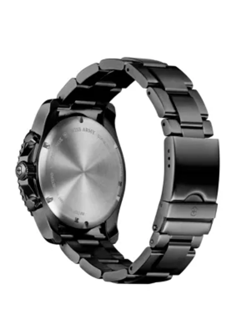 Men's Stainless Steel Maverick Chronograph Black Edition Bracelet Watch