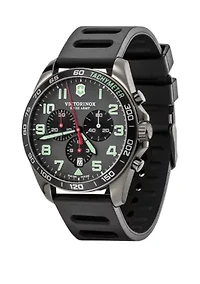 Men's Gunmetal Force Field Rubber Strap Watch