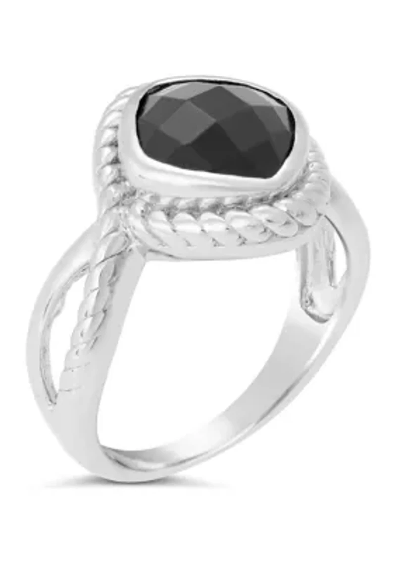 2 1/5 ct. t.w. Black Onyx Ring Sterling Silver