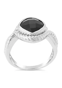 2 1/5 ct. t.w. Black Onyx Ring Sterling Silver