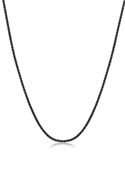 Stainless Steel 2.5MM Snake Chain Necklace with Black Ion Plating, 20" Length