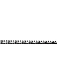 Stainless Steel 8MM Curb Chain Necklace with Black Ion Plating Double Extension Clasp, 22" Length