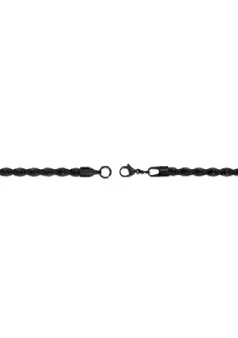 Stainless Steel 4MM Rope Chain Necklace