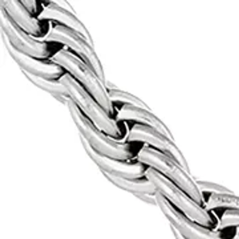 4MM Rope Chain Necklace Stainless Steel